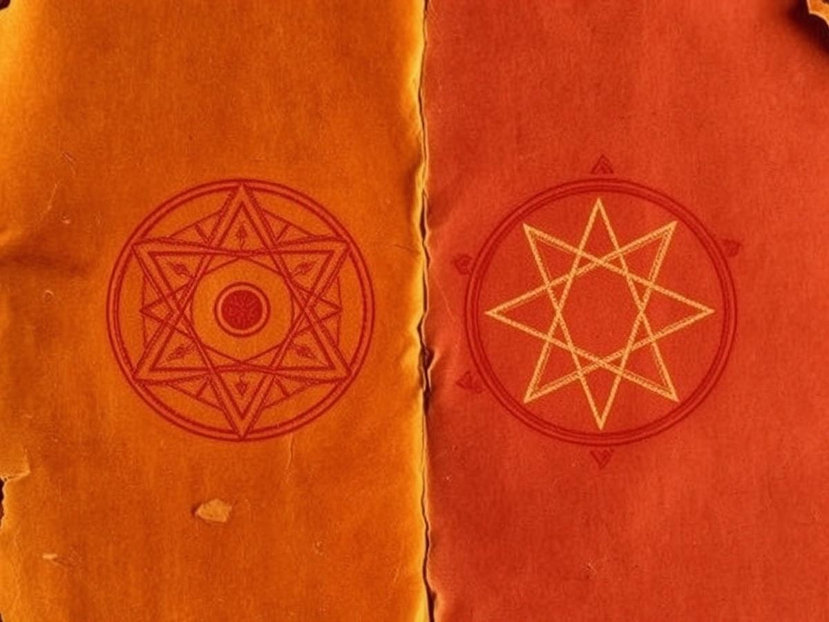 Aged parchment with sacred geometry